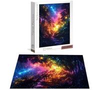 Jigsaw Puzzles for Adults 5000 Piece, Starry Sky Jigsaw Puzzles for Adults, Forest Jigsaws 5000 Pieces with Box, Wooden Puzzle Challenging Game for Whole for Women, Men, Wooden Puzzle for Gifts B-5993