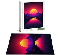 Jigsaw Puzzles for Adults 5000 Piece, Sunset Jigsaw Puzzles for Adults, Mountain Jigsaws 5000 Pieces with Box, Wooden Puzzle Challenging Game for the Whole for Women, Wooden Puzzle for Gifts H-7439