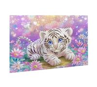 Jigsaw Puzzles for Adults 5000 Piece White Tiger Jigsaw Puzzle - Colourful, Challenging Game & Brainteasing Adult Jigsaws, The Whole 3D Jigsaw Gifts for Women, Men Beautiful Decoration Animal 2 K0F-62