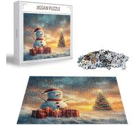 Jigsaw Puzzles for Adults 5000 Piece, Winter Jigsaw Puzzles for Adults, Snowman Jigsaws 5000 Pieces with Box, Wooden Puzzle Challenging Game for the Whole Women, Men, Wooden Puzzle for Gifts B-3590