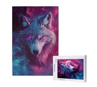 Jigsaw Puzzles for Adults 5000 Piece Wolf Jigsaw Puzzles for Adults with Gift Box 105x156 cm, Wooden Puzzle Fantasy Challenging Puzzle Games Home Decoration, for The Whole Family,p1449t