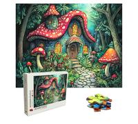 Jigsaw Puzzles for Adults 5000 Piece - Wooden Puzzles Cartoon, Large Challenging Jigsaw 5000 Piece, Puzzle for Adults for Family Games, Home Wall Decor, 61.6 X 41.5 Inch, Theme: Mushroom House 8p-441