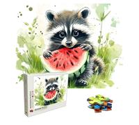 Jigsaw Puzzles for Adults 5000 Piece - Wooden Puzzles Raccoon, Large Challenging Jigsaw 5000 Piece, IQ Puzzle for Adults for Family Games, Home Wall Decor, 61.6 X 41.5 Inch, Theme: Animal 8p-119