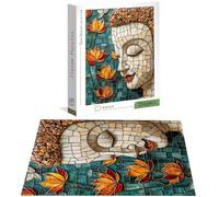 Jigsaw Puzzles for Adults 5000 Piece, Zen Jigsaw Puzzles for Adults, Flower Jigsaws 5000 Pieces with Box, Wooden Puzzle Challenging Game for the Whole for Women, Men, Wooden Puzzle for Gifts H-7095