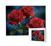 Jigsaw Puzzles for Adults 5000, Puzzle for Adults, Challenging Puzzle Educational Games, Puzzles Game for The Whole for Women, Gifts for Men, Home Decoration, Theme:（Red Rose Flower) z-294