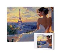 Jigsaw Puzzles for Adults 5000, Puzzle for Adults, Challenging Puzzle Educational Games, Puzzles Game for The Whole for Women, Gifts for Men, Home Decoration, Theme:（Eiffel Tower Women) z-4