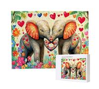 Jigsaw Puzzles for Adults 5000, Puzzle for Adults, Challenging Puzzle Educational Games, Puzzles Game for The Whole for Women, Gifts for Men, Home Decoration, Theme:（Couple Elephant) z-700