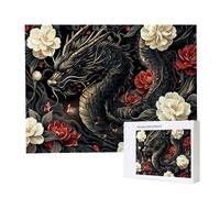 Jigsaw Puzzles for Adults 5000, Puzzle for Adults, Challenging Puzzle Educational Games, Puzzles Game for The Whole for Women, Gifts for Men, Home Decoration, Theme:（Flower Dragon) z-358