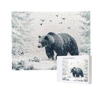 Jigsaw Puzzles for Adults 5000, Puzzle for Adults, Challenging Puzzle Educational Games, Puzzles Game for The Whole for Women, Gifts for Men, Home Decoration, Theme:（Winter Black Bear) z-126