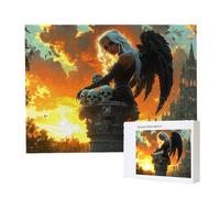 Jigsaw Puzzles for Adults 5000, Puzzle for Adults, Challenging Puzzle Educational Games, Puzzles Game for The Whole for Women, Gifts for Men, Home Decoration, Theme:（Skeleton Black Angel) z-490
