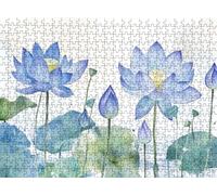 Jigsaw Puzzles for Adults 5000P, Large High Definition Puzzle Wooden, Relaxing Mind Game for Stress Relief, Creative Hobby, Room Wall Decor, Gifts for Men Women 61.6 x 41.5 inches Lotus Blue f0-292