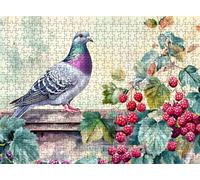 Jigsaw Puzzles for Adults 5000P, Large High Definition Puzzle Wooden, Relaxing Mind Game for Stress Relief, Creative Hobby,Wall Decor, Gifts for Men Women 61.6 x 41.5 inches Pigeon Raspberry f0-200