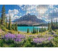 Jigsaw Puzzles for Adults 5000P, Large High Definition Puzzle Wooden, Relaxing Mind Game for Stress Relief, Creative Hobby, Room Wall Decor,Gifts for Men Women 61.6 x 41.5 inches Lake Landscape f0-300