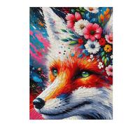 Jigsaw Puzzles for Adults 52x38cm/1000pcs Acrylic Majestic Blossoming Fox Jigsaw Puzzle DIY Toys Enhance Memory Gifts for Friends And Family 52x38cm/1000pcs
