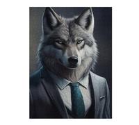 Jigsaw Puzzles for Adults 52x38cm/1000pcs Alpha Wolf in Suit -1 Jigsaw Puzzle DIY Toys Enhance Memory Gifts for Friends And Family 52x38cm/1000pcs