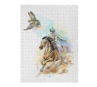 Jigsaw Puzzles for Adults 52x38cm/1000pcs Arabic Horse Jockey Jigsaw for Adults Brain Teaser Game A Work of Art Birthday Present, Gifts, 52x38cm/1000pcs