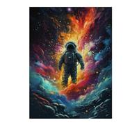 Jigsaw Puzzles for Adults 52x38cm/1000pcs Astronaut in Cosmic Flames Jigsaw Toy Wall Decor Difficult Hard Deal As Gifts for The Whole Family 52x38cm/1000pcs