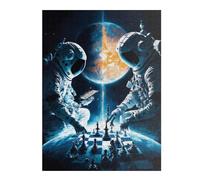 Jigsaw Puzzles for Adults 52x38cm/1000pcs Astronauts Playing Chess in Space Adult Puzzles Fun Games But Fun And Humorous Gifts for Friends And Family 52x38cm/1000pcs