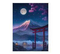 Jigsaw Puzzles for Adults 52x38cm/1000pcs Beautiful View Mt Fuji Tor Puzzles for Adults Anti-Stress Toys Perfect Decoration Gifts for Friends And Family 52x38cm/1000pcs