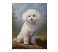 Jigsaw Puzzles for Adults 52x38cm/1000pcs Bichon Frisé Adult Puzzles Brain Teaser Game Hand Speed Race Unique Birthday And Gifts 52x38cm/1000pcs