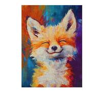 Jigsaw Puzzles for Adults 52x38cm/1000pcs Blissful Cute Fox Adult Jigsaw Puzzle Brain Teaser Game A Work of Art Challenging To Complete 52x38cm/1000pcs