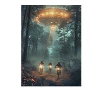Jigsaw Puzzles for Adults 52x38cm/1000pcs BMX Forest Alien Chase Jigsaw Puzzle Toy Wall Decor Difficult Challenge Deal As Gifts for The Whole Family 52x38cm/1000pcs