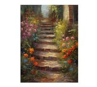 Jigsaw Puzzles for Adults 52x38cm/1000pcs Brick Path With Flowers Puzzles for Adults Anti-Stress Toys Improve Memory Deal As Gifts for The Whole Family 52x38cm/1000pcs