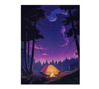 Jigsaw Puzzles for Adults 52x38cm/1000pcs Campfire Nights in The Forest Puzzle for Adults Brain Teaser Game Precision Cutting Great Gift for Gaming 52x38cm/1000pcs