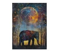 Jigsaw Puzzles for Adults 52x38cm/1000pcs Celestial Elephant Adult Jigsaw Puzzle Relaxing Games Analysis And Logic Fun Activities at Home 52x38cm/1000pcs