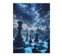 Jigsaw Puzzles for Adults 52x38cm/1000pcs Chess in Space Galaxy Adult Jigsaw Puzzle Brain Teaser Game A Work of Art Challenging To Complete 52x38cm/1000pcs