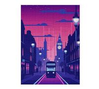 Jigsaw Puzzles for Adults 52x38cm/1000pcs City Synthwave Retro Jigsaw Puzzle Hands-on Game Difficult Challenge Gifts for Friends And Family 52x38cm/1000pcs