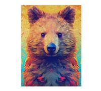 Jigsaw Puzzles for Adults 52x38cm/1000pcs Colorful Bear Portrait-6 Puzzle for Adults Brain Teaser Game Precision Cutting Great Gift for Gaming 52x38cm/1000pcs