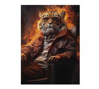 Jigsaw Puzzles for Adults 52x38cm/1000pcs Cool Old Lion Animal Art Jigsaw Puzzle Toy Wall Decor Difficult Challenge Deal As Gifts for The Whole Family 52x38cm/1000pcs