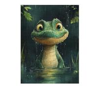 Jigsaw Puzzles for Adults 52x38cm/1000pcs Cute Frog in The Rain Jigsaw Puzzle Hands-on Game Difficult Challenge Gifts for Friends And Family 52x38cm/1000pcs