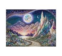 Jigsaw Puzzles for Adults 52x38cm/1000pcs Enchanted Castle Under A Starry Sky Jigsaws for Adults Fun Games Perfect Decoration Challenging To Complete 52x38cm/1000pcs