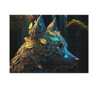 Jigsaw Puzzles for Adults 52x38cm/1000pcs Enchanted Forest Wolf Portrait Jigsaw Relaxing Games Analysis And Logic Unique Birthday And Xmas Gifts 52x38cm/1000pcs