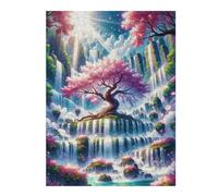 Jigsaw Puzzles for Adults 52x38cm/1000pcs Enchanted Waterfall Paradise Adult Puzzles Fun Games But Fun And Humorous Gifts for Friends And Family 52x38cm/1000pcs