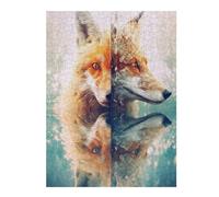 Jigsaw Puzzles for Adults 52x38cm/1000pcs Fox Animals Adult Jigsaw Toy Wall Decor Precision Cutting Fun Activities at Home 52x38cm/1000pcs