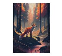 Jigsaw Puzzles for Adults 52x38cm/1000pcs Fox Forest Animal Puzzles for Adults Anti-Stress Toys Perfect Decoration Gifts for Friends And Family 52x38cm/1000pcs