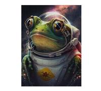 Jigsaw Puzzles for Adults 52x38cm/1000pcs Frog in Space Suit Puzzle for Adults Brain Teaser Game Precision Cutting Great Gift for Gaming 52x38cm/1000pcs