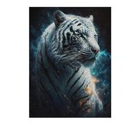 Jigsaw Puzzles for Adults 52x38cm/1000pcs Galactic White Tiger -2 Puzzles for Adults Brain Teaser Game Wall Art Educational Challenge 52x38cm/1000pcs