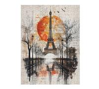 Jigsaw Puzzles for Adults 52x38cm/1000pcs Historic Echoes Parisian Sunset Collage Adult Jigsaw Puzzle Brain Teaser Game A Work of Art Challenging To Complete 52x38cm/1000pcs
