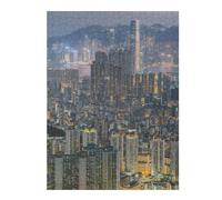 Jigsaw Puzzles for Adults 52x38cm/1000pcs Hong Kong Jigsaw Relaxing Games Analysis And Logic Unique Birthday And Xmas Gifts 52x38cm/1000pcs