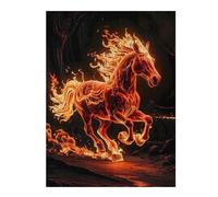 Jigsaw Puzzles for Adults 52x38cm/1000pcs Horses Fire Puzzles for Adults Fun Games Difficult Challenge Unique Birthday And Xmas Gifts 52x38cm/1000pcs