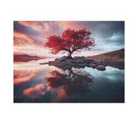 Jigsaw Puzzles for Adults 52x38cm/1000pcs Japanese Maple Reflection Adult Jigsaw Hands-on Game Analysis And Logic Fun at Home Activities, 52x38cm/1000pcs