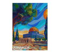 Jigsaw Puzzles for Adults 52x38cm/1000pcs Jerusalem Palestine Adult Jigsaw Puzzle Relax Games Improve Memory Unique Birthday And Gifts 52x38cm/1000pcs