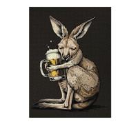 Jigsaw Puzzles for Adults 52x38cm/1000pcs Kangaroo Beer Jigsaw for Adults Brain Teaser Game A Work of Art Birthday Present, Gifts, 52x38cm/1000pcs