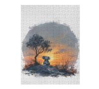 Jigsaw Puzzles for Adults 52x38cm/1000pcs Lonely Baby Elephant Adult Jigsaw Puzzle Relaxing Games Analysis And Logic Fun Activities at Home 52x38cm/1000pcs