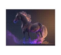 Jigsaw Puzzles for Adults 52x38cm/1000pcs Magical Fire Horse Artwork Jigsaw Toy Wall Decor Difficult Hard Deal As Gifts for The Whole Family 52x38cm/1000pcs