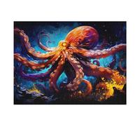 Jigsaw Puzzles for Adults 52x38cm/1000pcs Magical Octopus in An Enchanted Ocean Puzzle for Adults Relax Games Difficult Hard Gifts for Friends And Family 52x38cm/1000pcs
